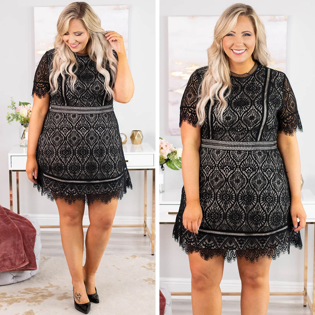 Times Square Kisses Dress, Black