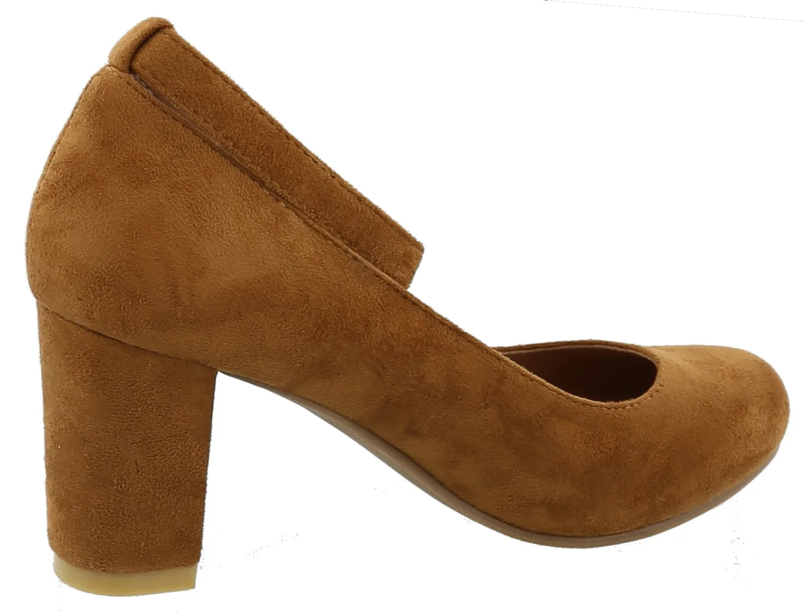 Top Moda Women's Ankle Strappy Closed Round Toe Chunky Stacked Block Heel
