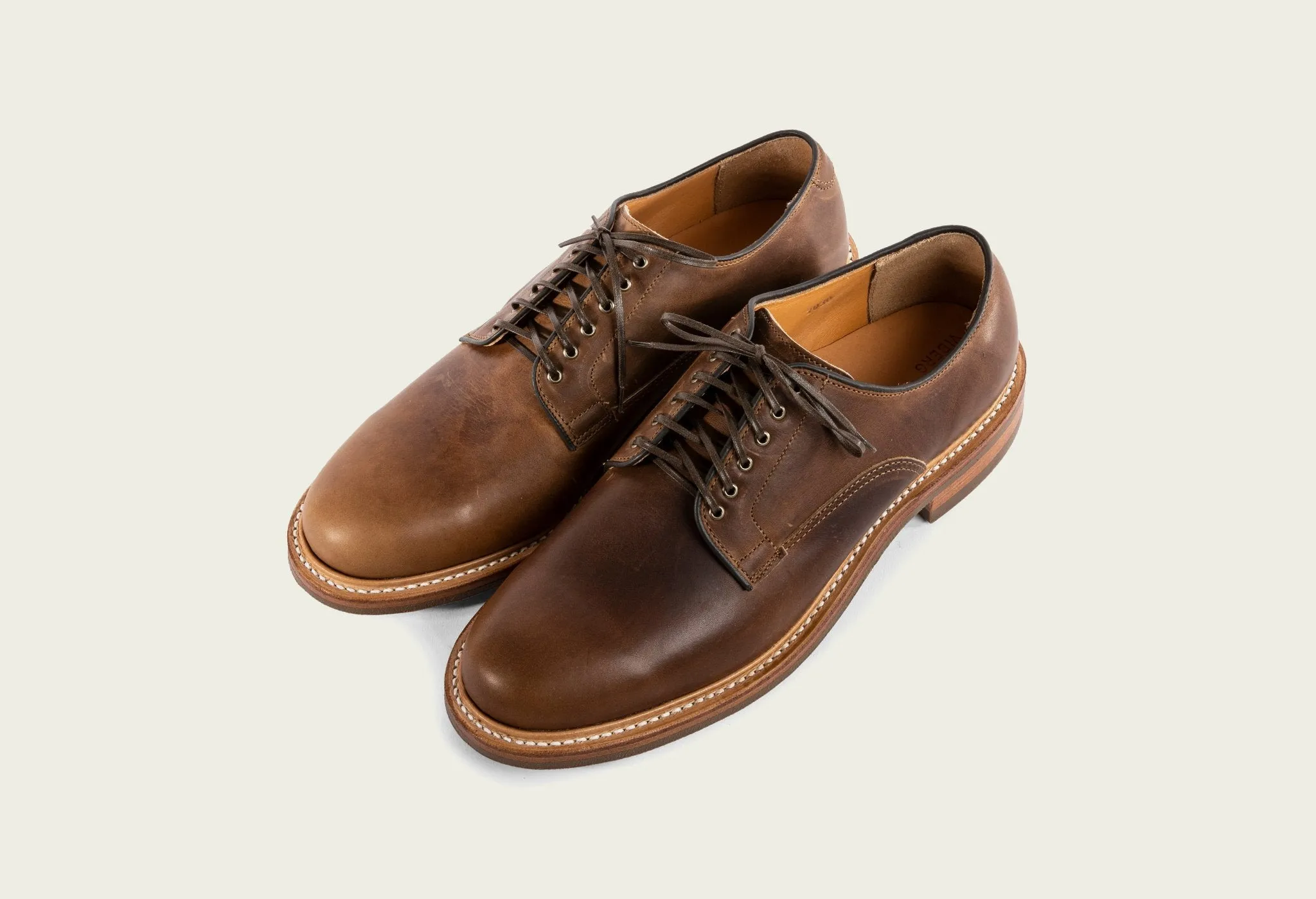 Viberg - Camel Oiled Calf Derby Shoe 2030 Last