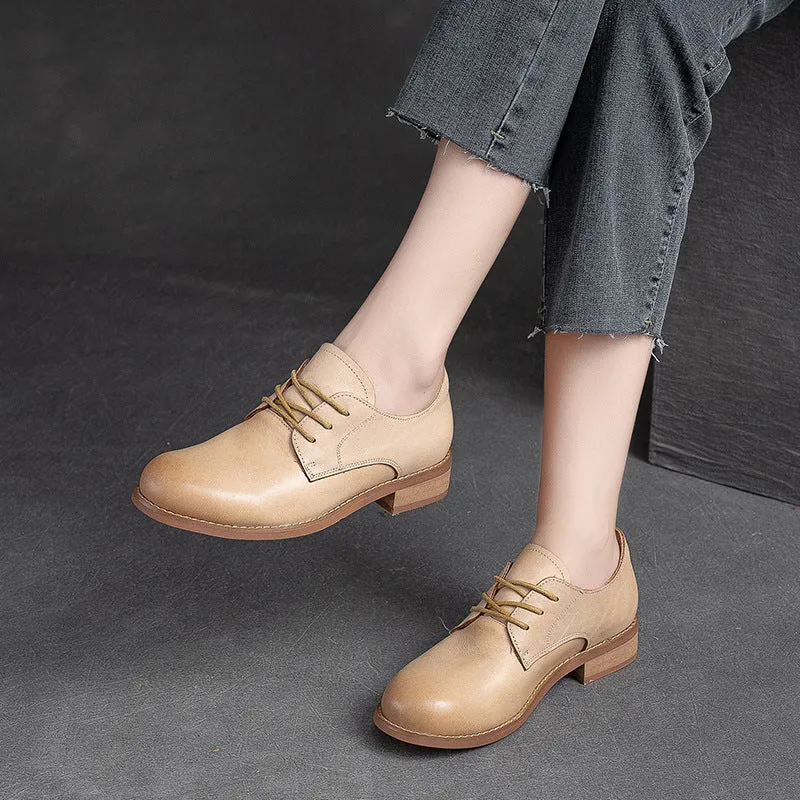 Women Classic Leather Solid Dress Shoes