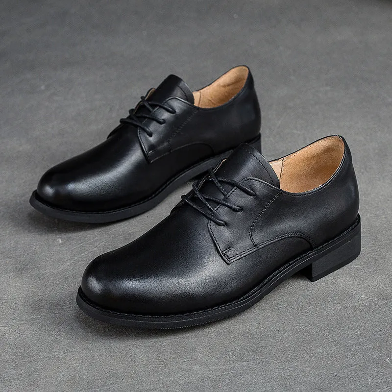 Women Classic Leather Solid Dress Shoes