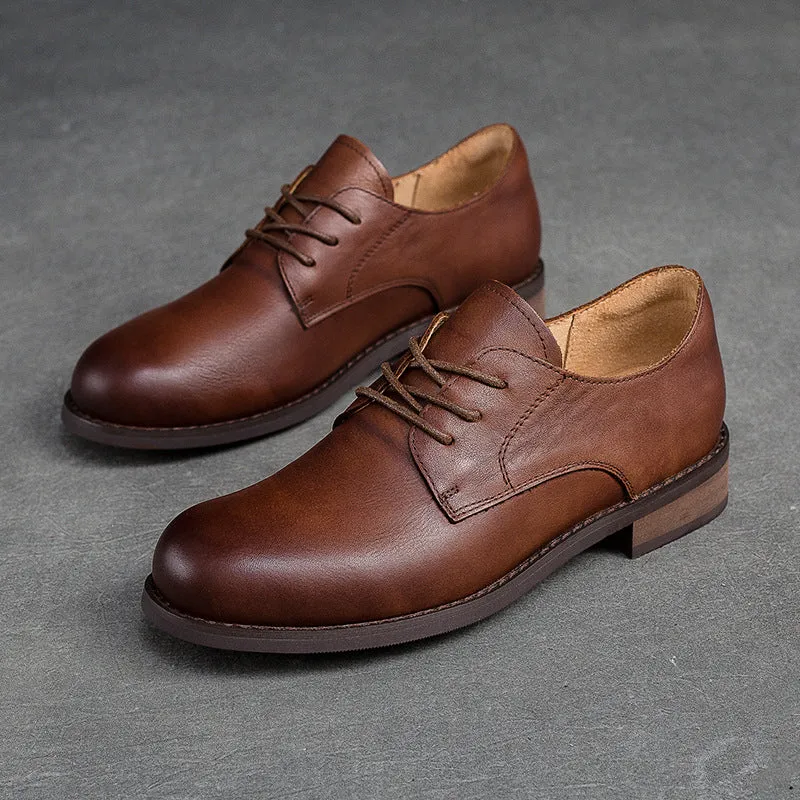 Women Classic Leather Solid Dress Shoes