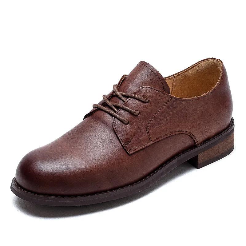 Women Classic Leather Solid Dress Shoes