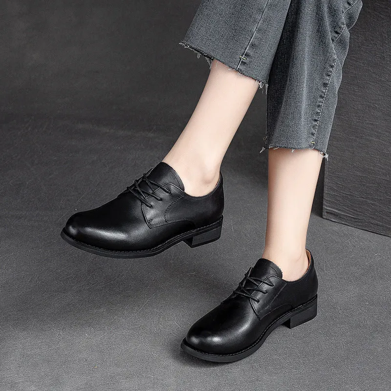 Women Classic Leather Solid Dress Shoes