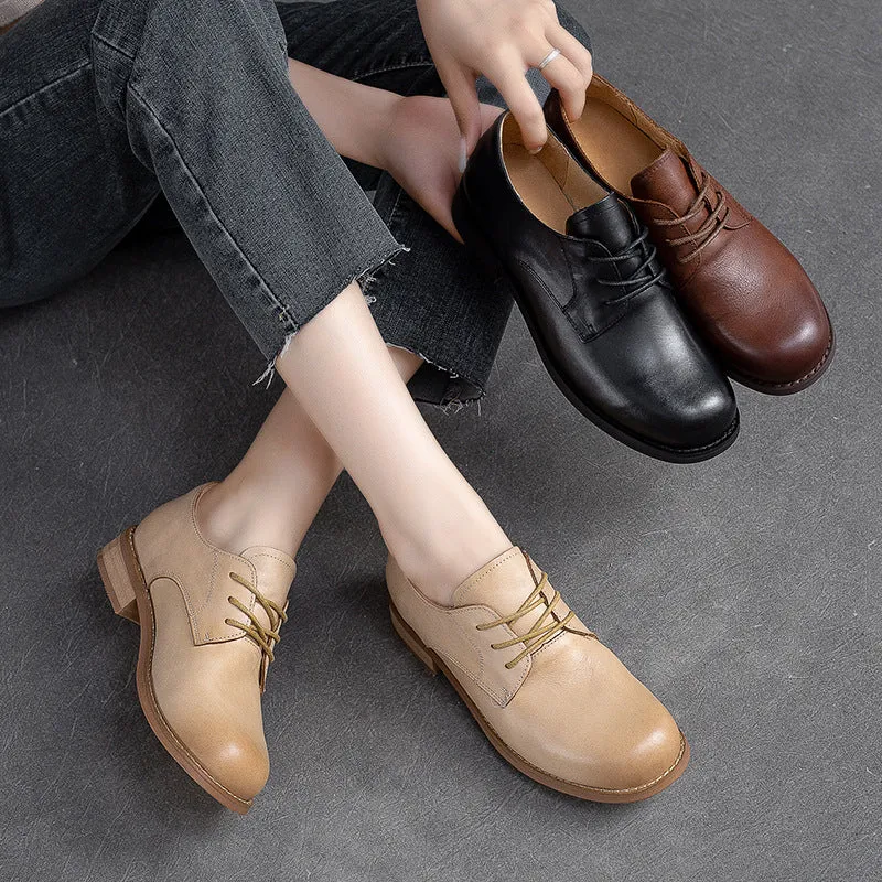 Women Classic Leather Solid Dress Shoes