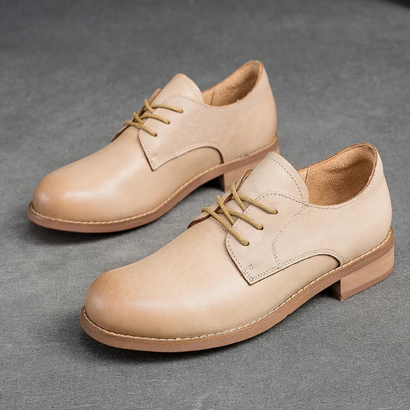 Women Classic Leather Solid Dress Shoes