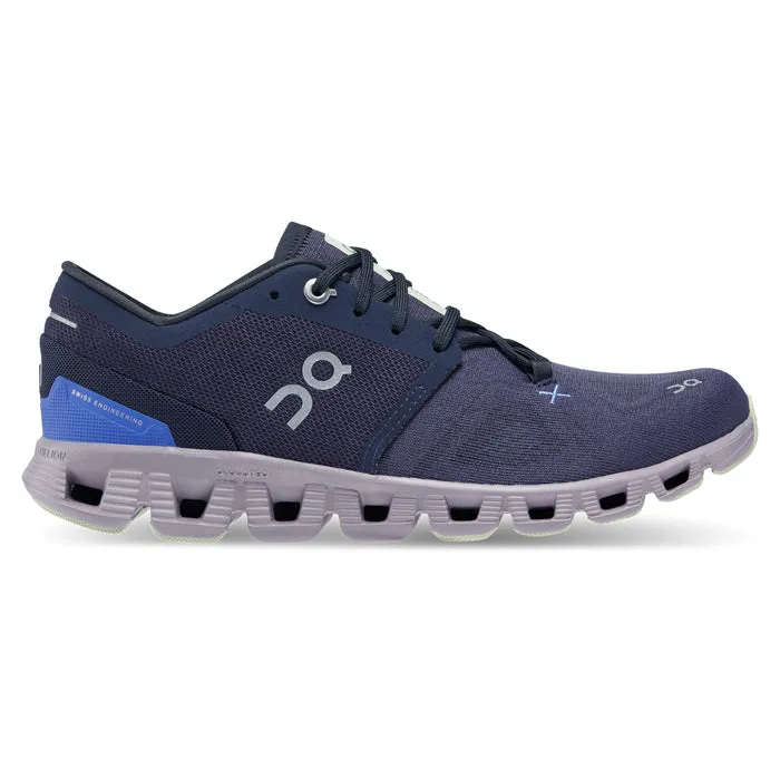 Womens On Running Cloud X 3 in Midnight/Heron